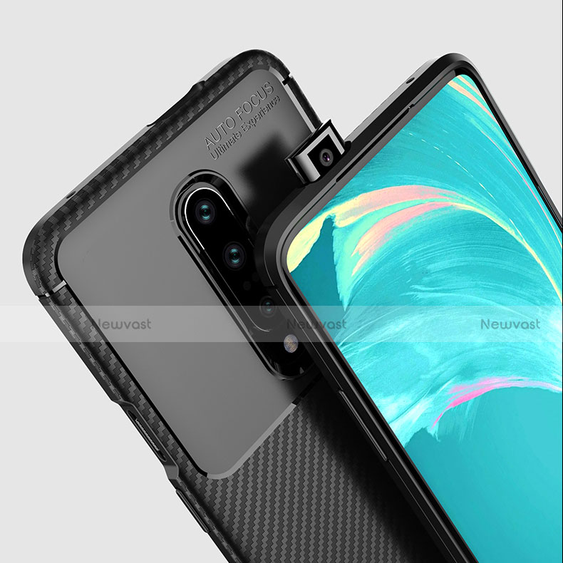 Silicone Candy Rubber TPU Twill Soft Case Cover S01 for OnePlus 7 Pro