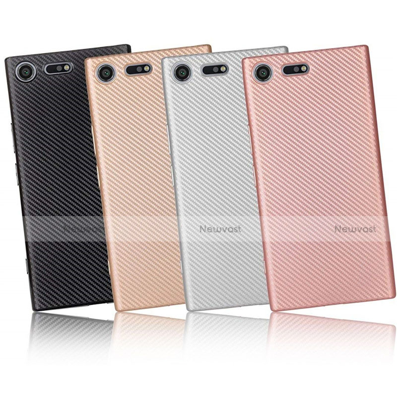 Silicone Candy Rubber TPU Twill Soft Case Cover S01 for Sony Xperia XZ1 Compact