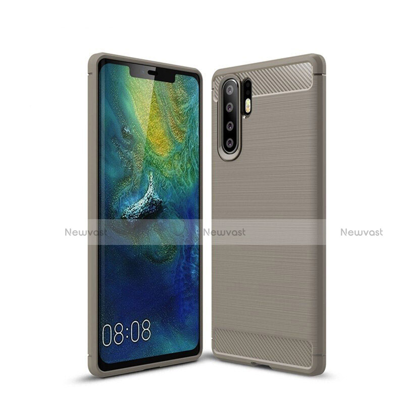 Silicone Candy Rubber TPU Twill Soft Case Cover S03 for Huawei P30 Pro Gold