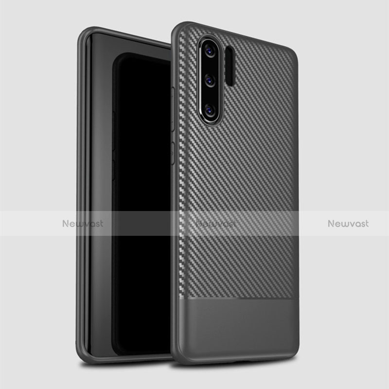 Silicone Candy Rubber TPU Twill Soft Case Cover S04 for Huawei P30 Pro Gray