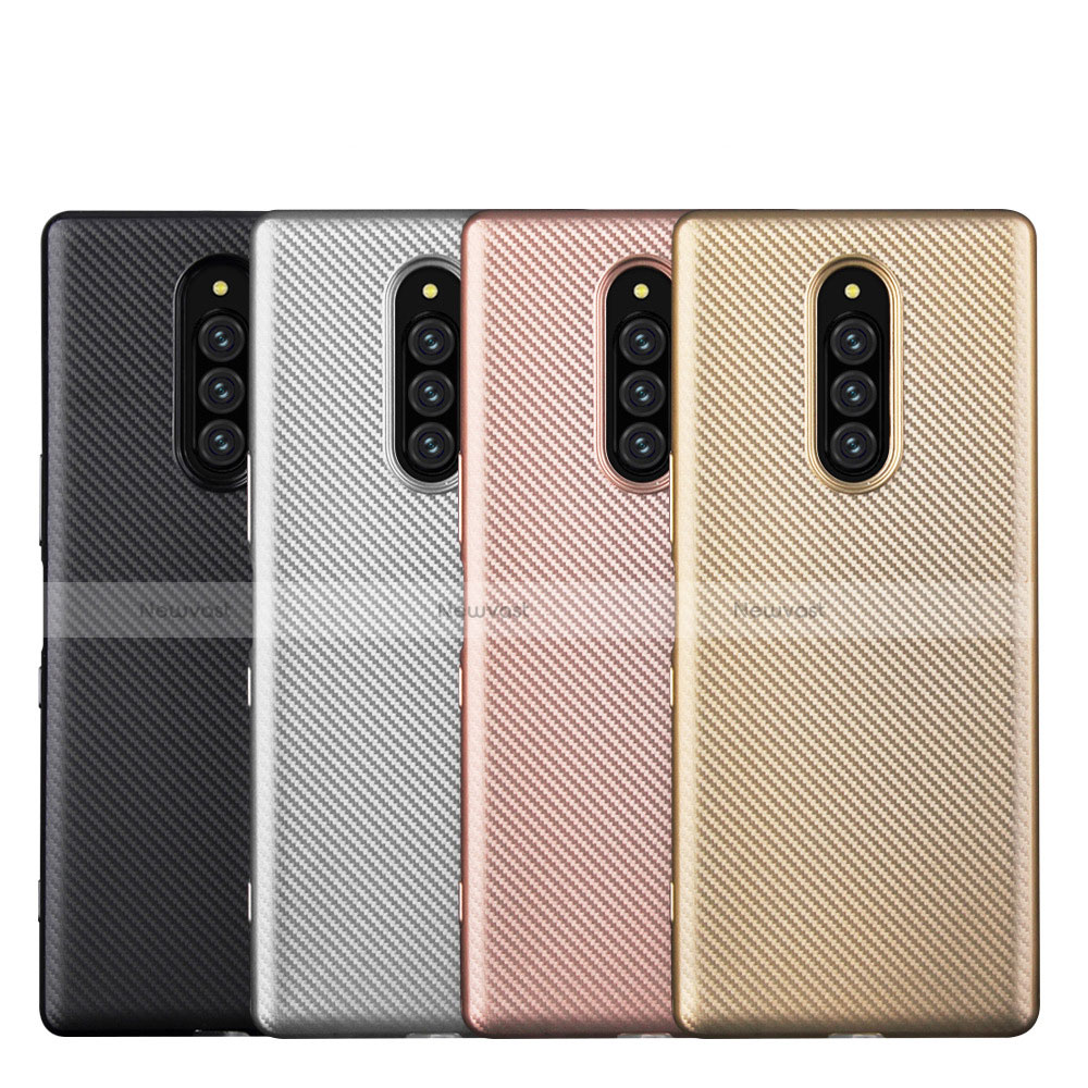 Silicone Candy Rubber TPU Twill Soft Case Cover T01 for Sony Xperia XZ4