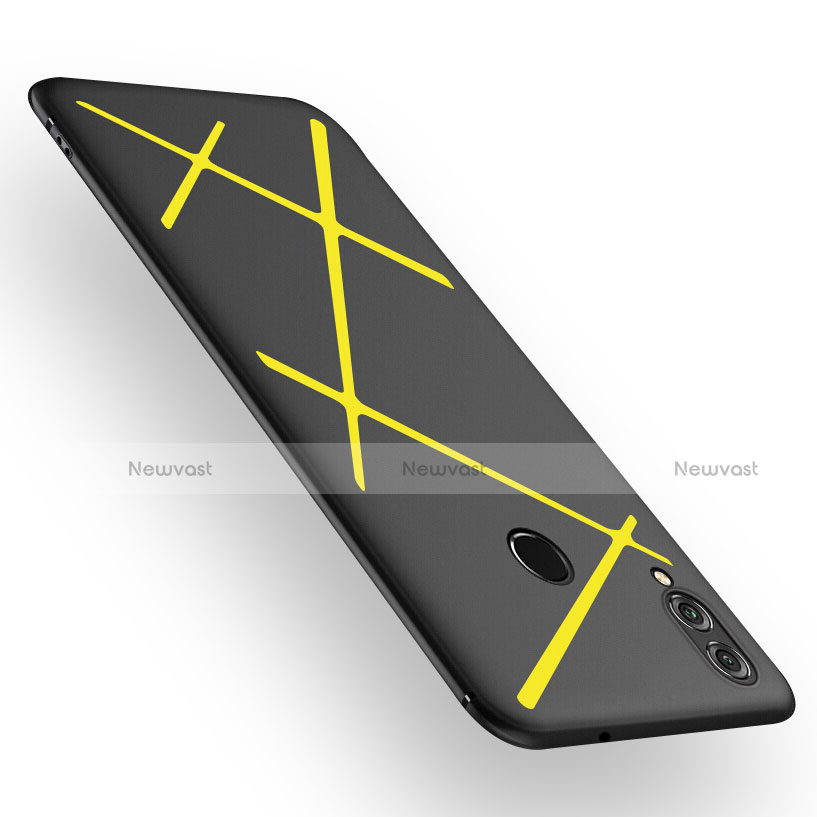 Silicone Candy Rubber TPU Twill Soft Case Cover T02 for Huawei Honor 8X Yellow
