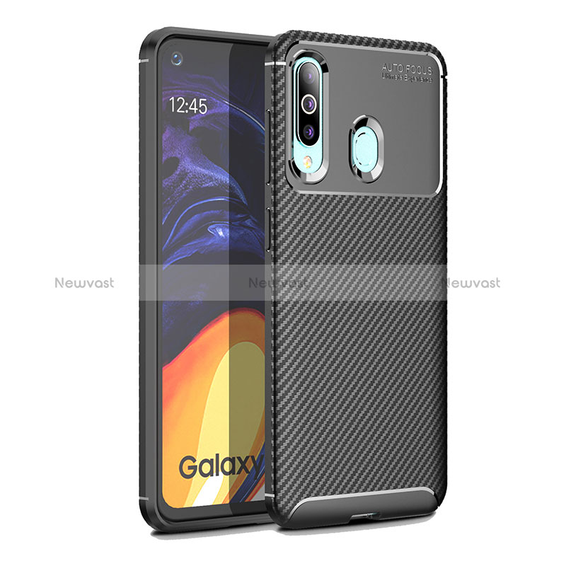 Silicone Candy Rubber TPU Twill Soft Case Cover WL1 for Samsung Galaxy A60