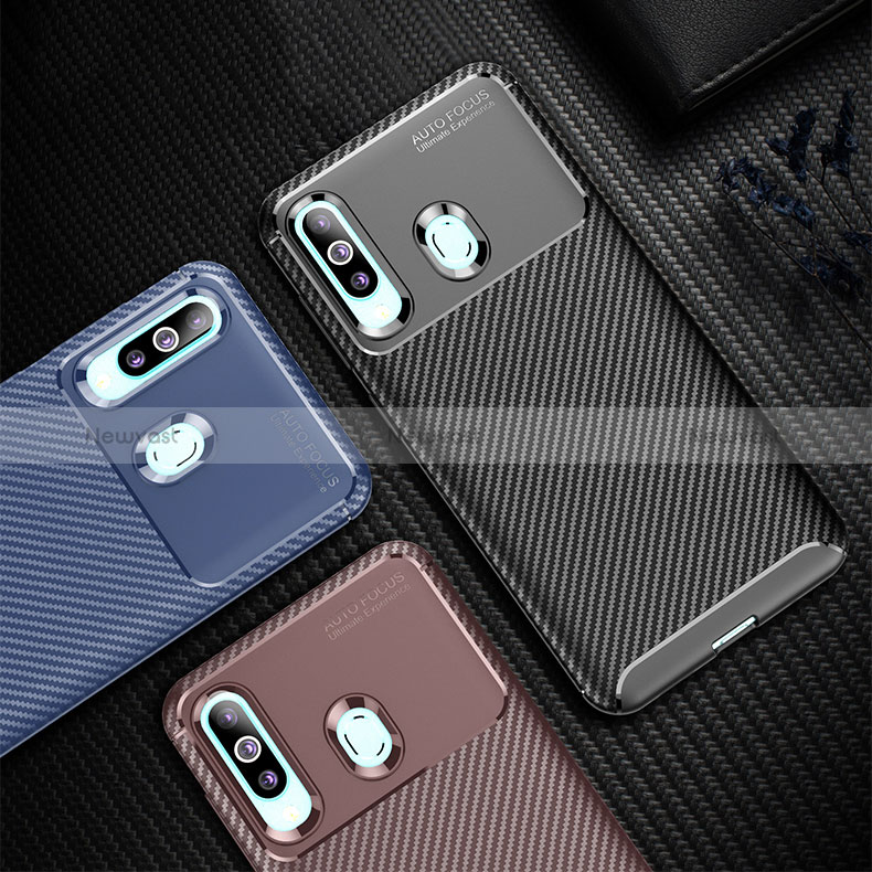 Silicone Candy Rubber TPU Twill Soft Case Cover WL1 for Samsung Galaxy A60