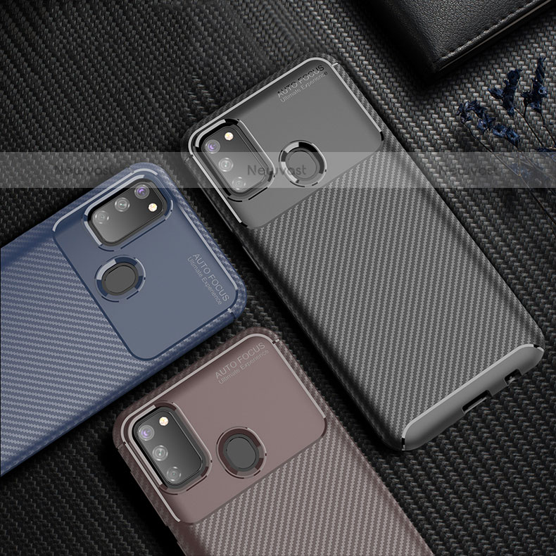 Silicone Candy Rubber TPU Twill Soft Case Cover WL1 for Samsung Galaxy M21