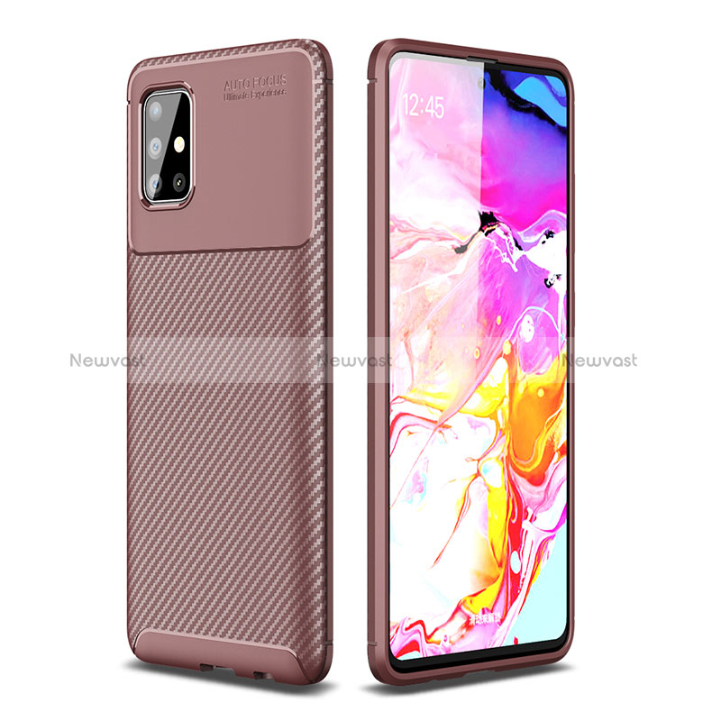 Silicone Candy Rubber TPU Twill Soft Case Cover WL1 for Samsung Galaxy M40S