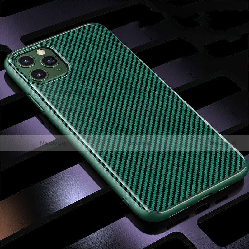 Silicone Candy Rubber TPU Twill Soft Case Cover Y01 for Apple iPhone 11 Pro Green