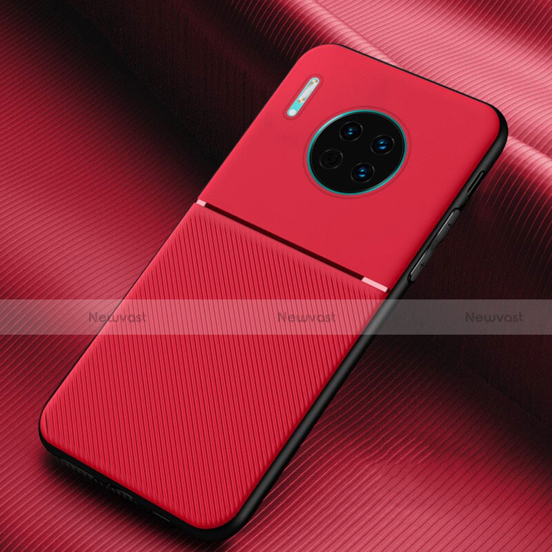 Silicone Candy Rubber TPU Twill Soft Case Cover Y01 for Huawei Mate 30 Pro 5G Red