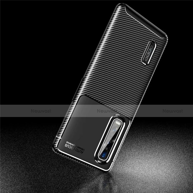 Silicone Candy Rubber TPU Twill Soft Case Cover Y01 for Oppo Find X2 Pro