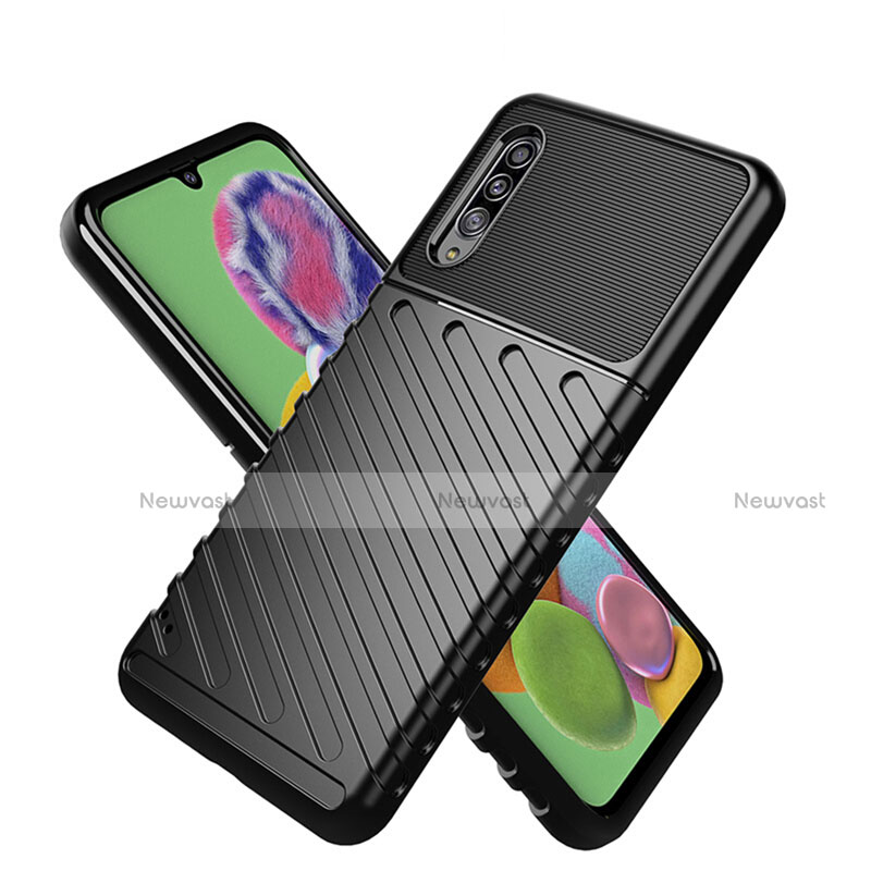 Silicone Candy Rubber TPU Twill Soft Case Cover Y01 for Samsung Galaxy A70S