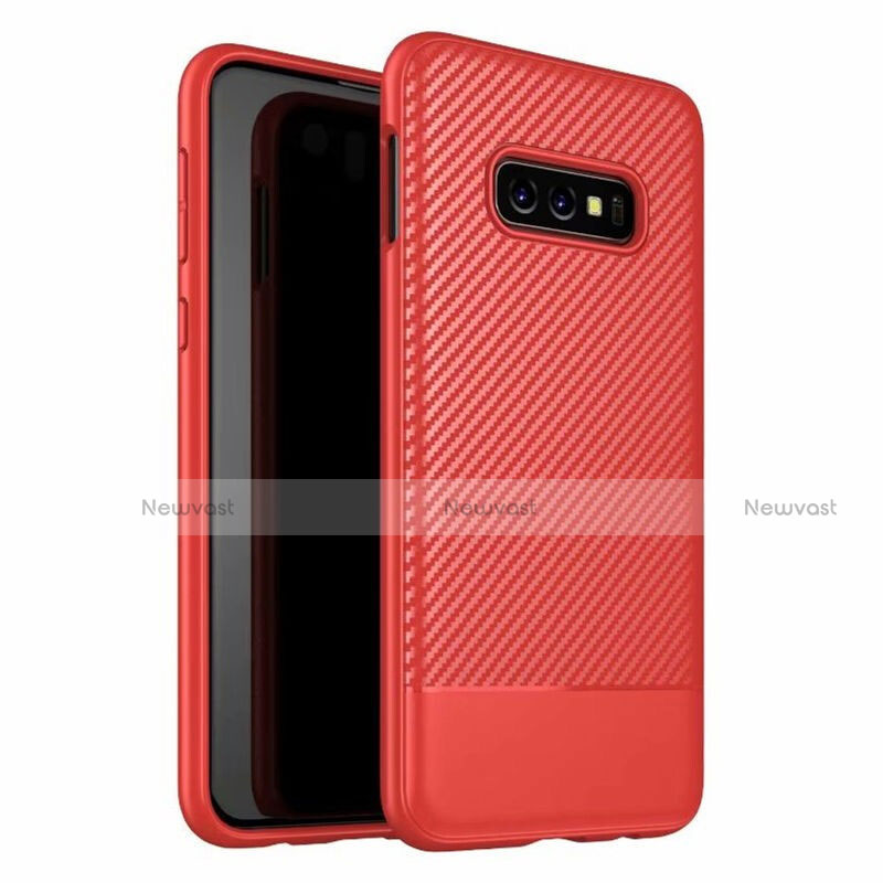 Silicone Candy Rubber TPU Twill Soft Case Cover Y02 for Samsung Galaxy S10e