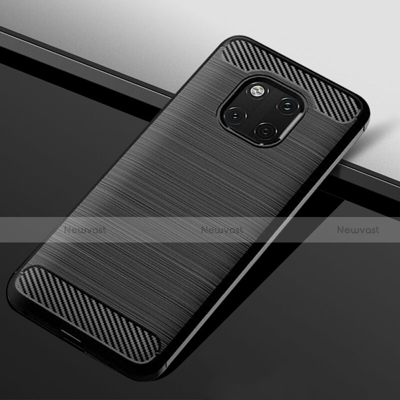 Silicone Candy Rubber TPU Twill Soft Case for Huawei Mate 20 RS Black