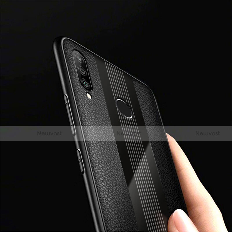 Silicone Candy Rubber TPU Twill Soft Case for Huawei Nova 4e Black