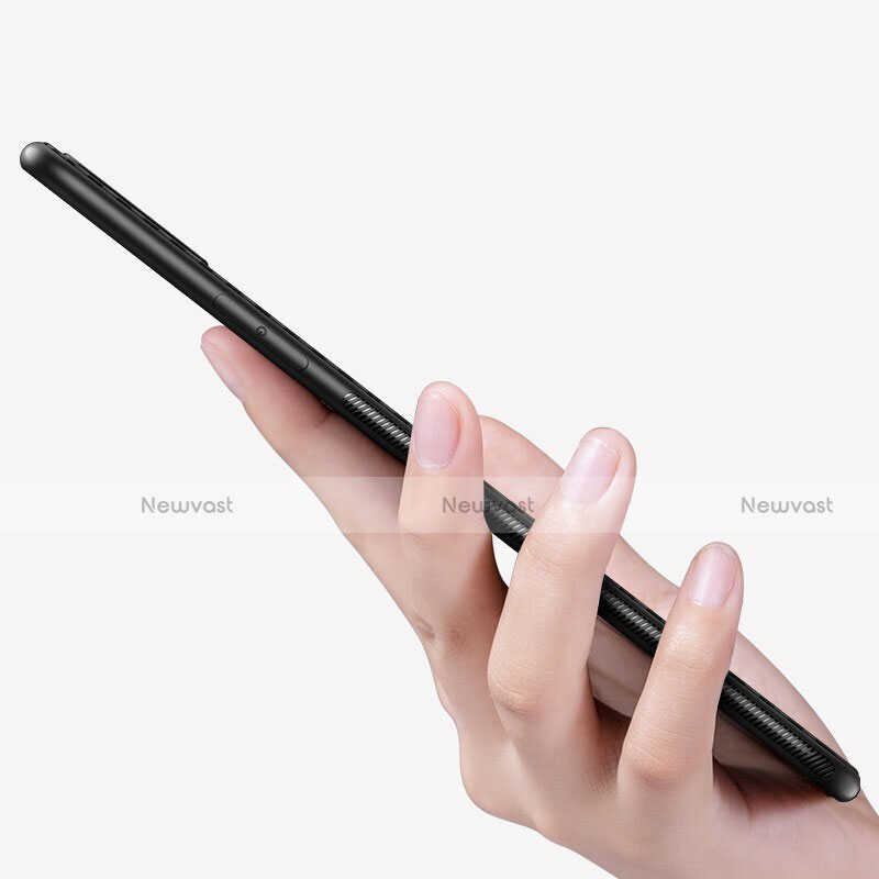 Silicone Candy Rubber TPU Twill Soft Case for Huawei Nova 5T Black