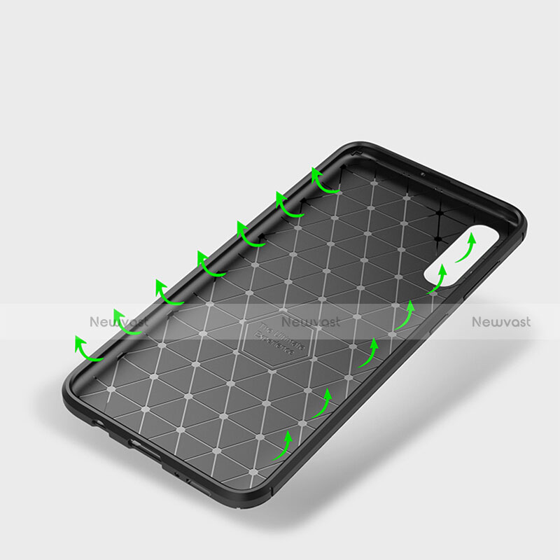 Silicone Candy Rubber TPU Twill Soft Case for Samsung Galaxy A10 Black