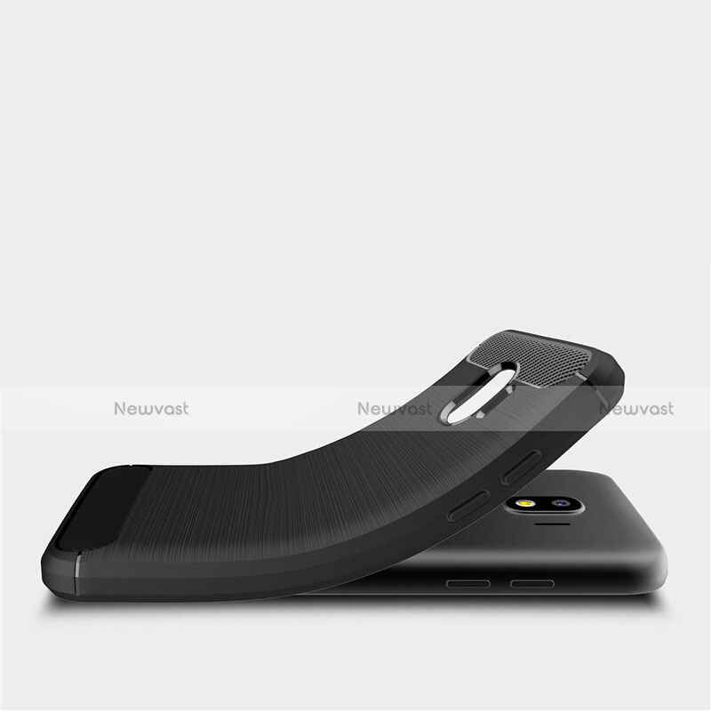 Silicone Candy Rubber TPU Twill Soft Case for Samsung Galaxy J2 Pro (2018) J250F Black