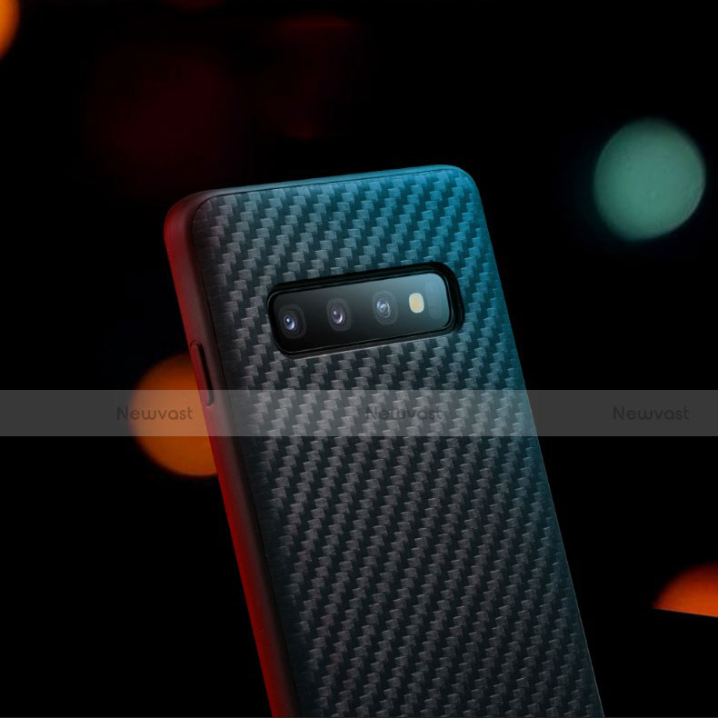 Silicone Candy Rubber TPU Twill Soft Case for Samsung Galaxy S10 Black