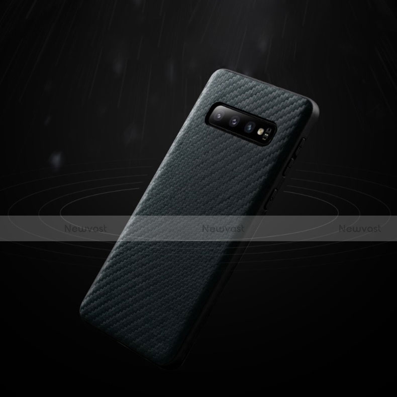 Silicone Candy Rubber TPU Twill Soft Case for Samsung Galaxy S10 Black