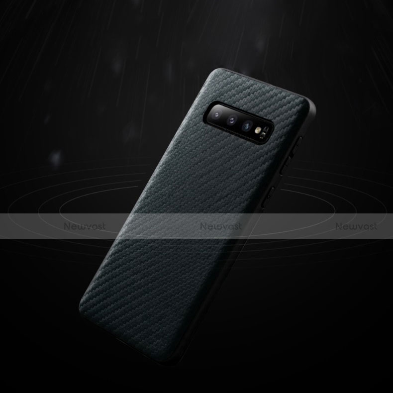 Silicone Candy Rubber TPU Twill Soft Case for Samsung Galaxy S10 Plus Black