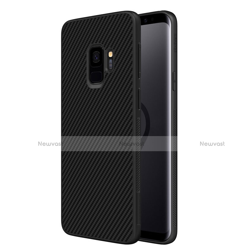 Silicone Candy Rubber TPU Twill Soft Case for Samsung Galaxy S9 Black