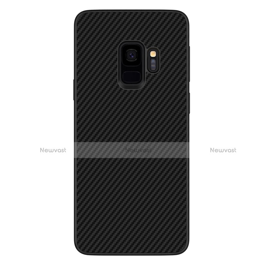 Silicone Candy Rubber TPU Twill Soft Case for Samsung Galaxy S9 Black