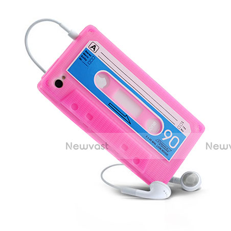 Silicone Cassette Soft Case for Apple iPhone 4S Pink