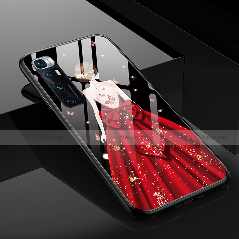 Silicone Frame Dress Party Girl Mirror Case Cover for Xiaomi Mi 10 Ultra