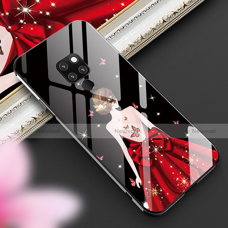 Silicone Frame Dress Party Girl Mirror Case Cover K01 for Huawei Mate 20
