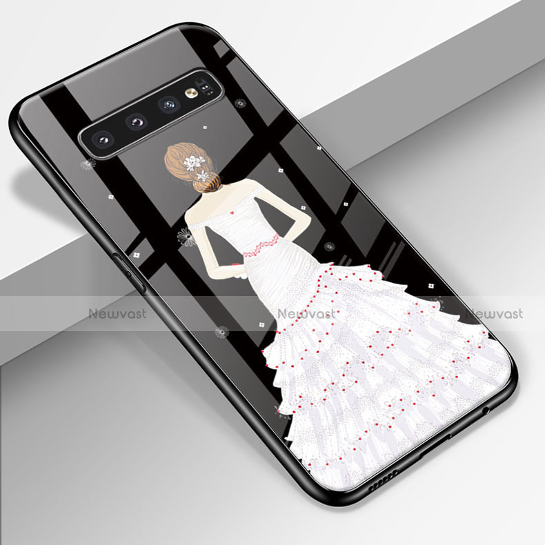 Silicone Frame Dress Party Girl Mirror Case Cover K01 for Samsung Galaxy S10