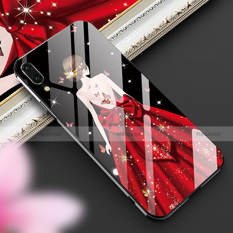 Silicone Frame Dress Party Girl Mirror Case Cover K02 for Huawei P20 Mixed