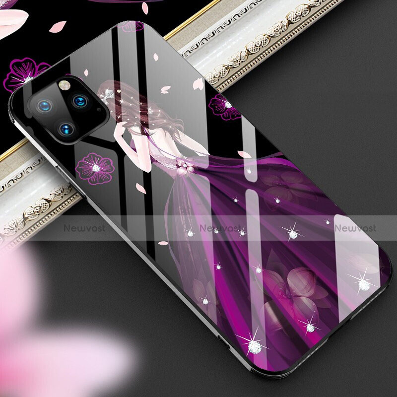 Silicone Frame Dress Party Girl Mirror Case Cover M01 for Apple iPhone 11 Pro