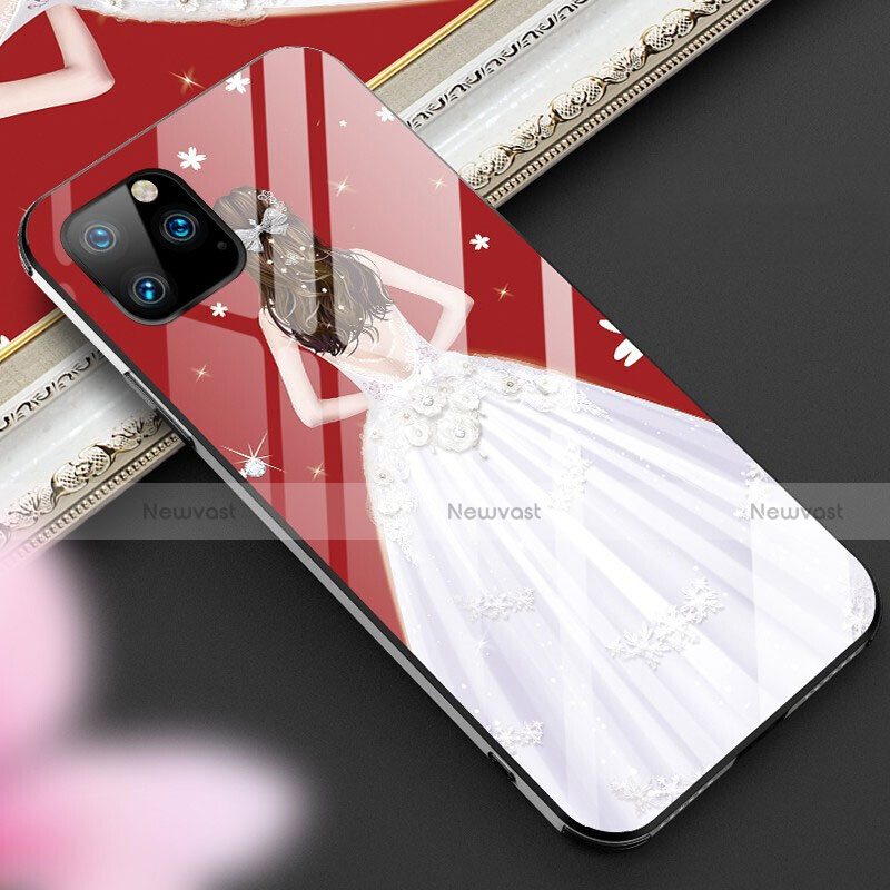 Silicone Frame Dress Party Girl Mirror Case Cover M01 for Apple iPhone 11 Pro