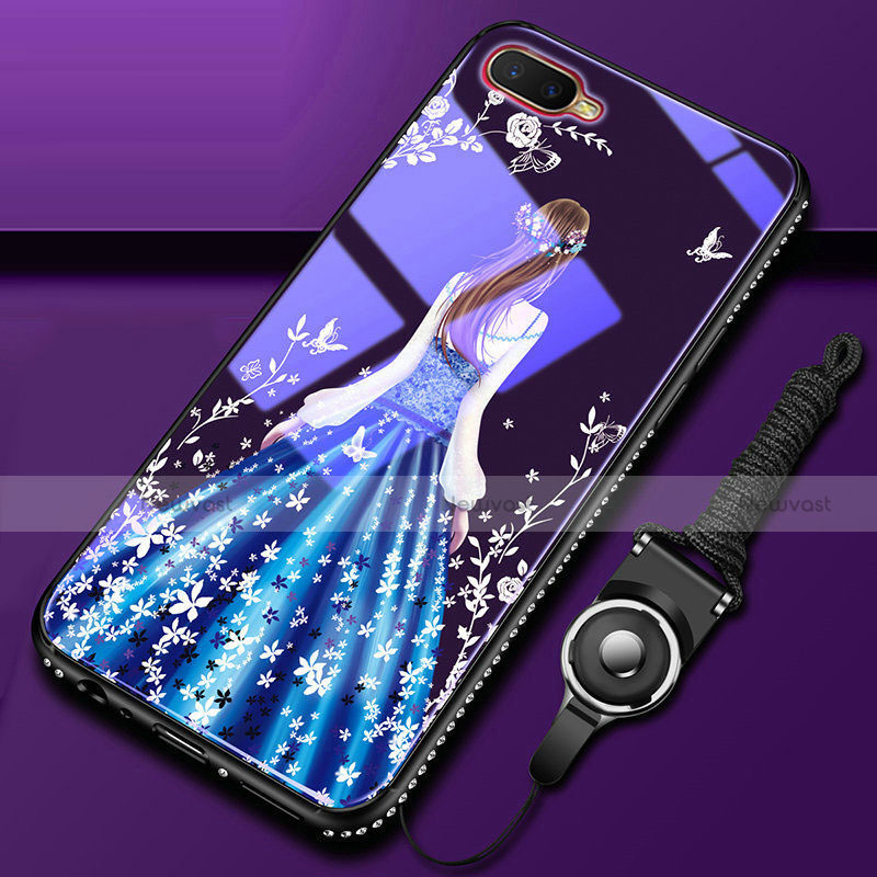 Silicone Frame Dress Party Girl Mirror Case Cover M01 for Oppo R15X