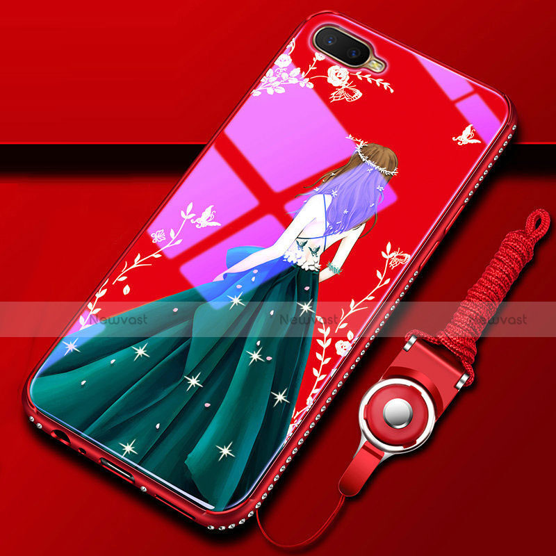 Silicone Frame Dress Party Girl Mirror Case Cover M01 for Oppo R15X