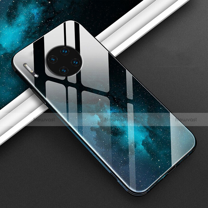 Silicone Frame Fashionable Pattern Mirror Case Cover C01 for Huawei Mate 30 Pro 5G Gray