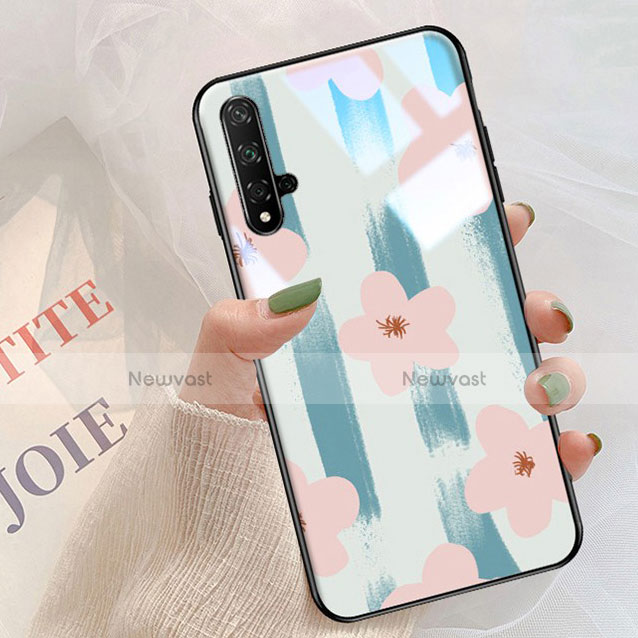Silicone Frame Fashionable Pattern Mirror Case Cover D01 for Huawei Honor 20 Mixed
