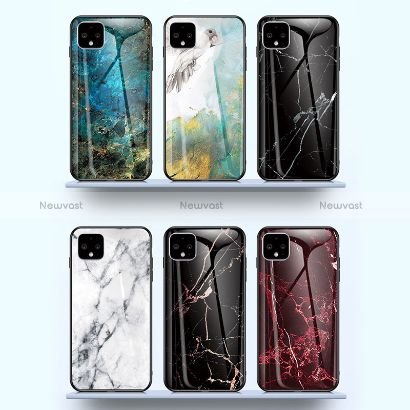 Silicone Frame Fashionable Pattern Mirror Case Cover for Google Pixel 4 XL