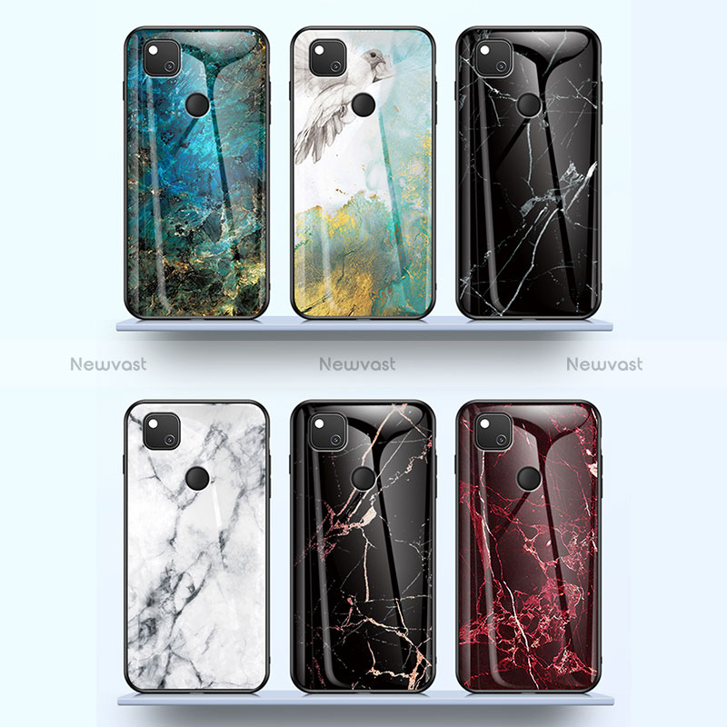 Silicone Frame Fashionable Pattern Mirror Case Cover for Google Pixel 4a