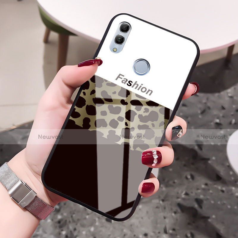 Silicone Frame Fashionable Pattern Mirror Case Cover for Huawei Honor 10 Lite