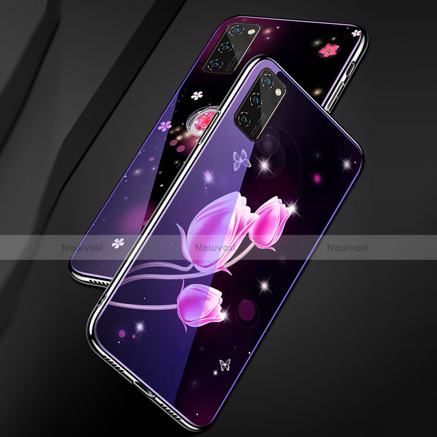 Silicone Frame Fashionable Pattern Mirror Case Cover for Huawei Honor V30 Pro 5G