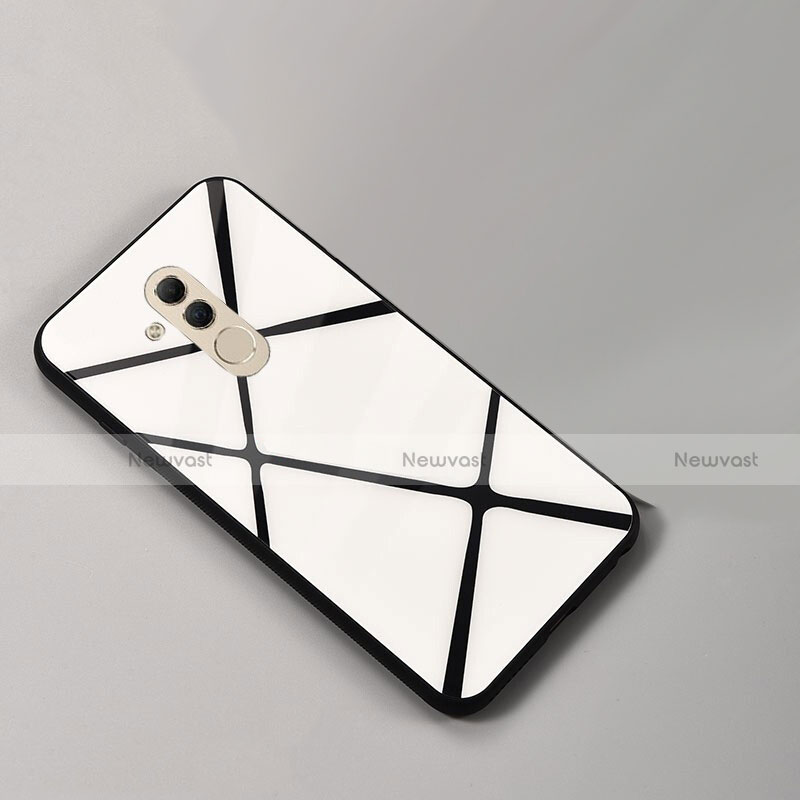 Silicone Frame Fashionable Pattern Mirror Case Cover for Huawei Mate 20 Lite