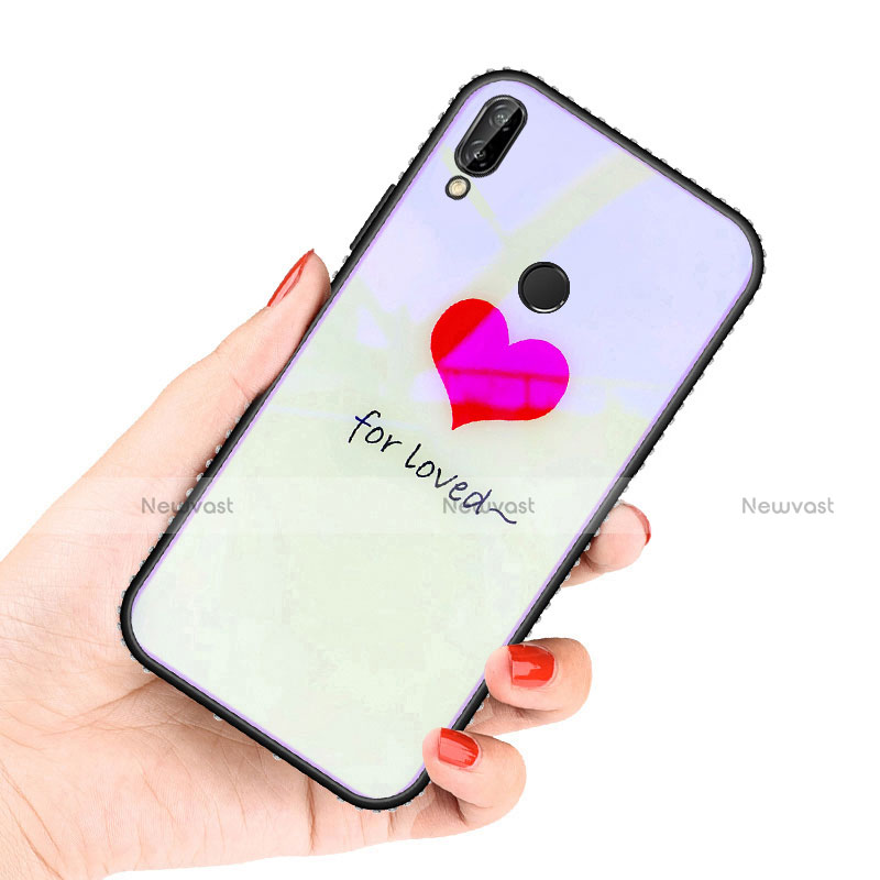 Silicone Frame Fashionable Pattern Mirror Case Cover for Huawei Nova 3e