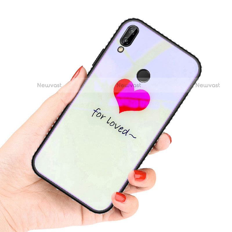 Silicone Frame Fashionable Pattern Mirror Case Cover for Huawei P20 Lite