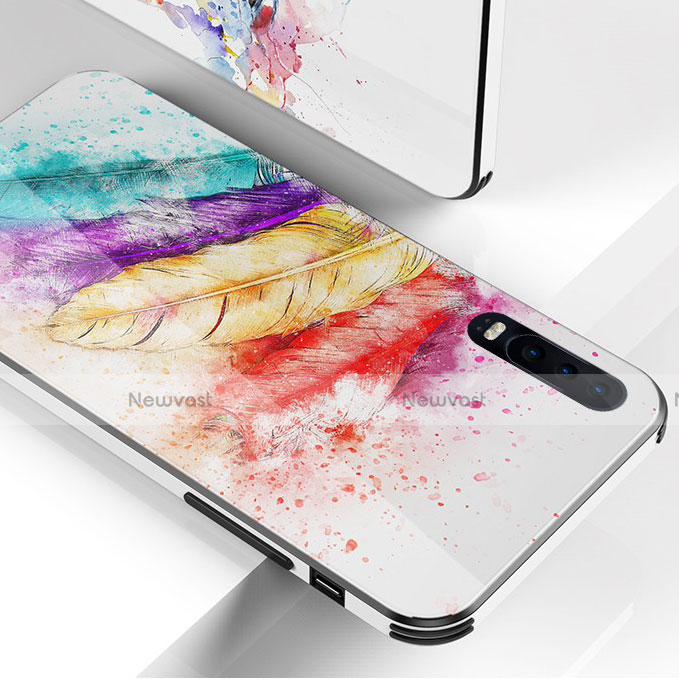 Silicone Frame Fashionable Pattern Mirror Case Cover for Huawei P30