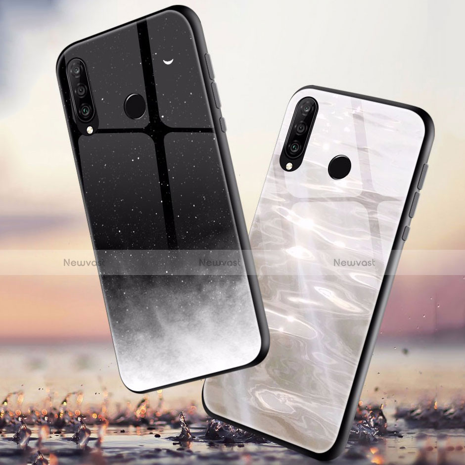 Silicone Frame Fashionable Pattern Mirror Case Cover for Huawei P30 Lite New Edition