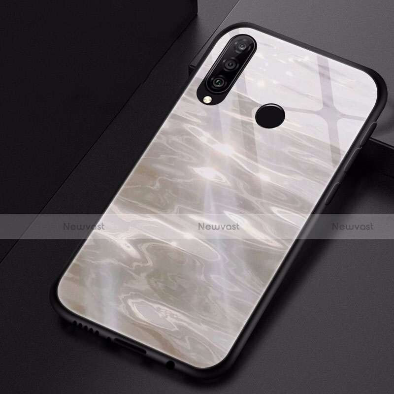 Silicone Frame Fashionable Pattern Mirror Case Cover for Huawei P30 Lite New Edition