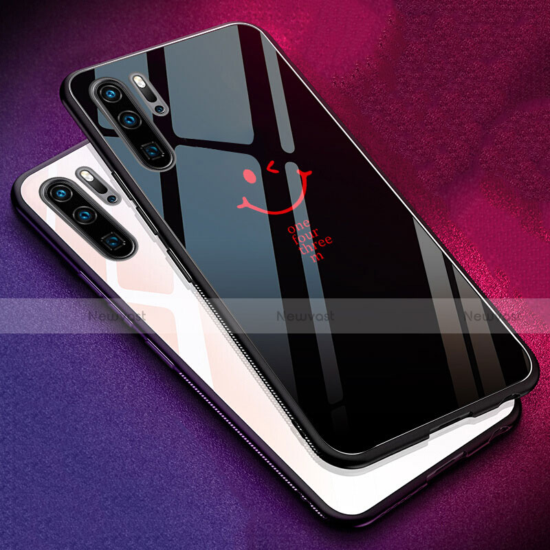 Silicone Frame Fashionable Pattern Mirror Case Cover for Huawei P30 Pro