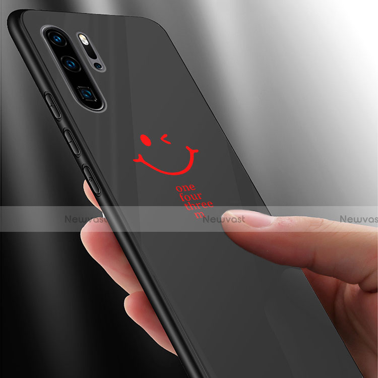 Silicone Frame Fashionable Pattern Mirror Case Cover for Huawei P30 Pro