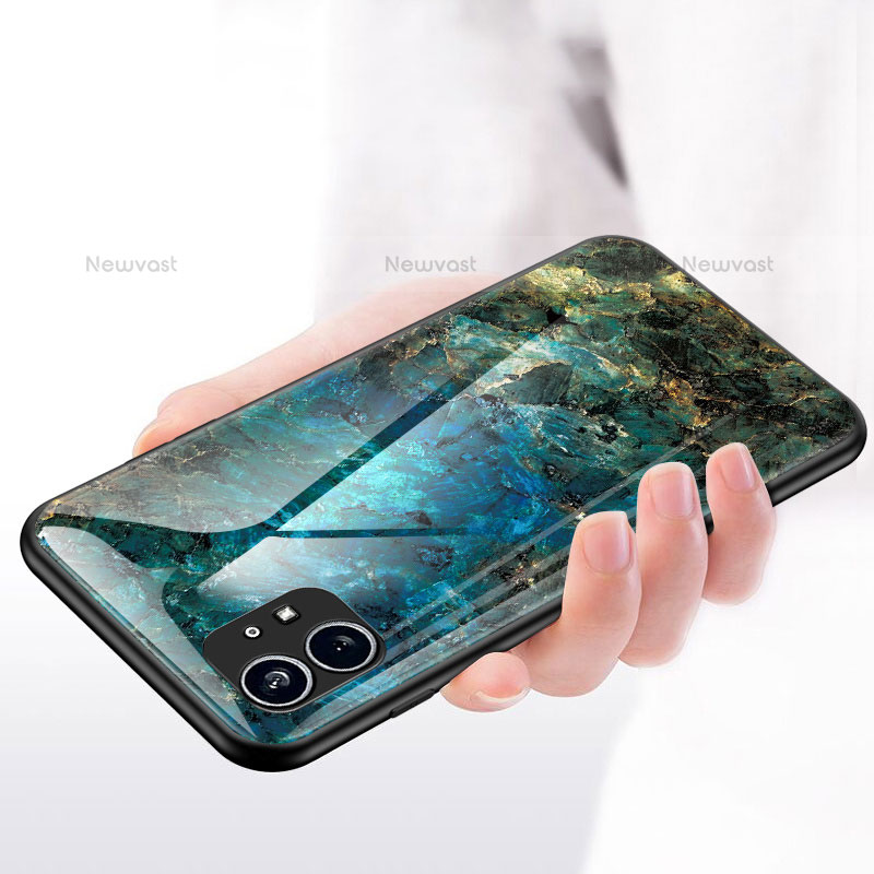 Silicone Frame Fashionable Pattern Mirror Case Cover for Nothing Phone 1