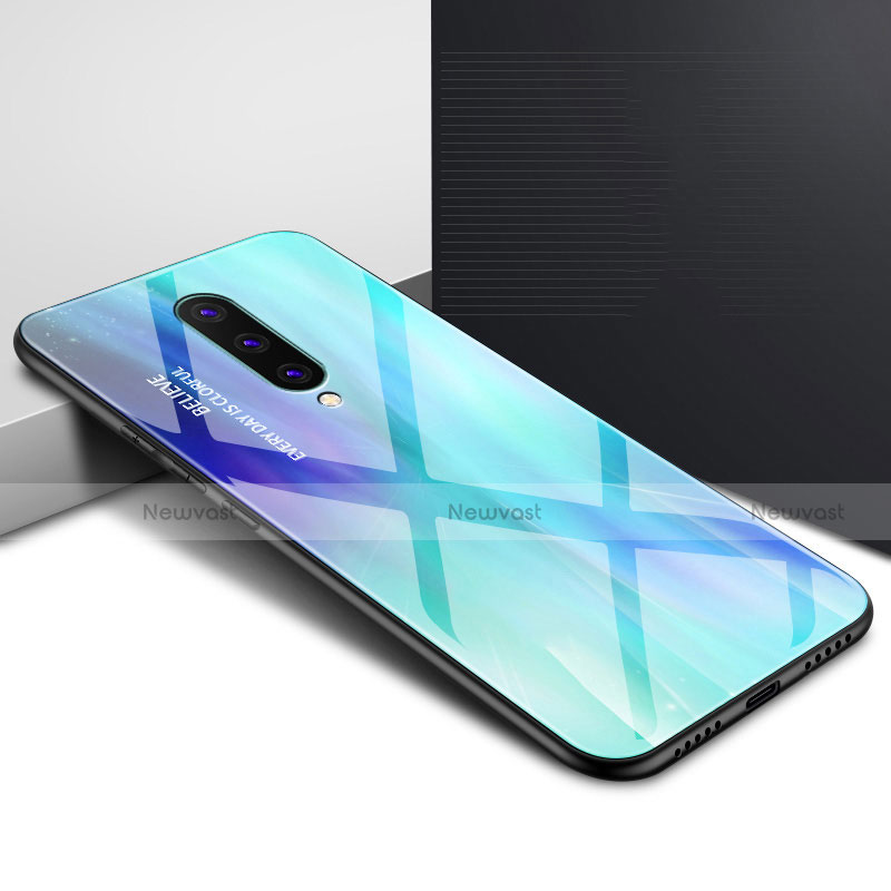 Silicone Frame Fashionable Pattern Mirror Case Cover for OnePlus 8